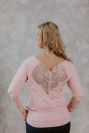 Tops Powder Pink Roses