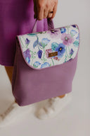 Backpack Purple Pansies