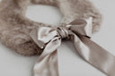 Natural fur collar, sand color