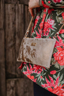 Clutch bag Gold Pony