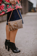 Clutch bag Gold Pony