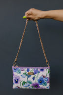 Clutch bag Purple Pansy