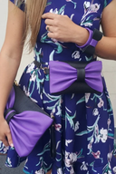 Purple Midi Clutch Bag