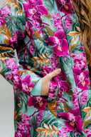 Girls' Softshell Coat Mint Exotic Orchids