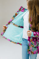 Girls' Softshell Coat Mint Exotic Orchids