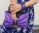 Purple Midi Clutch Bag