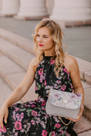 Handbag - Baguette type Gray Rose