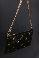 Clutch bag Gold Feathers