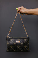 Clutch bag Gold Feathers