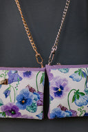 Clutch bag Purple Pansy
