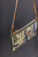Clutch bag Khaki Leaves