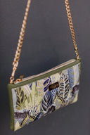 Clutch bag Khaki Leaves