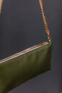 Clutch bag Khaki Leaves