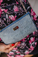 Clutch bag Sky Blue Suede
